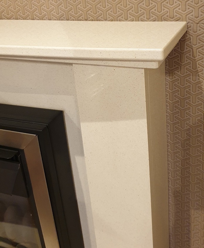 Austin 40&Prime; marble fireplace