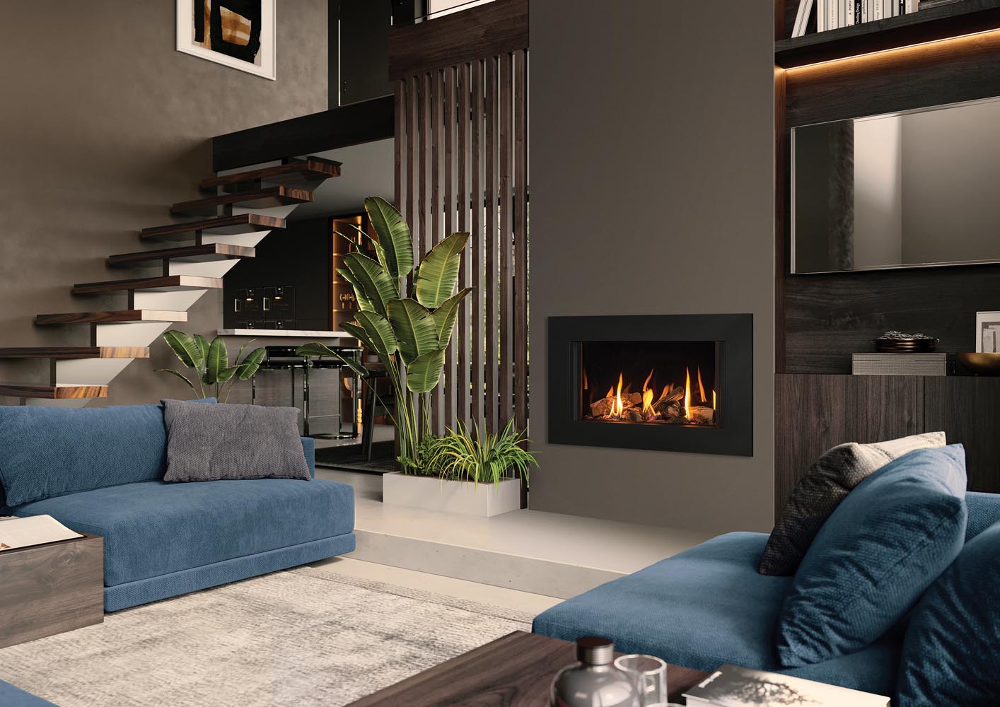 Gazco Onxy Avanti 65 Hole in wall gas fire