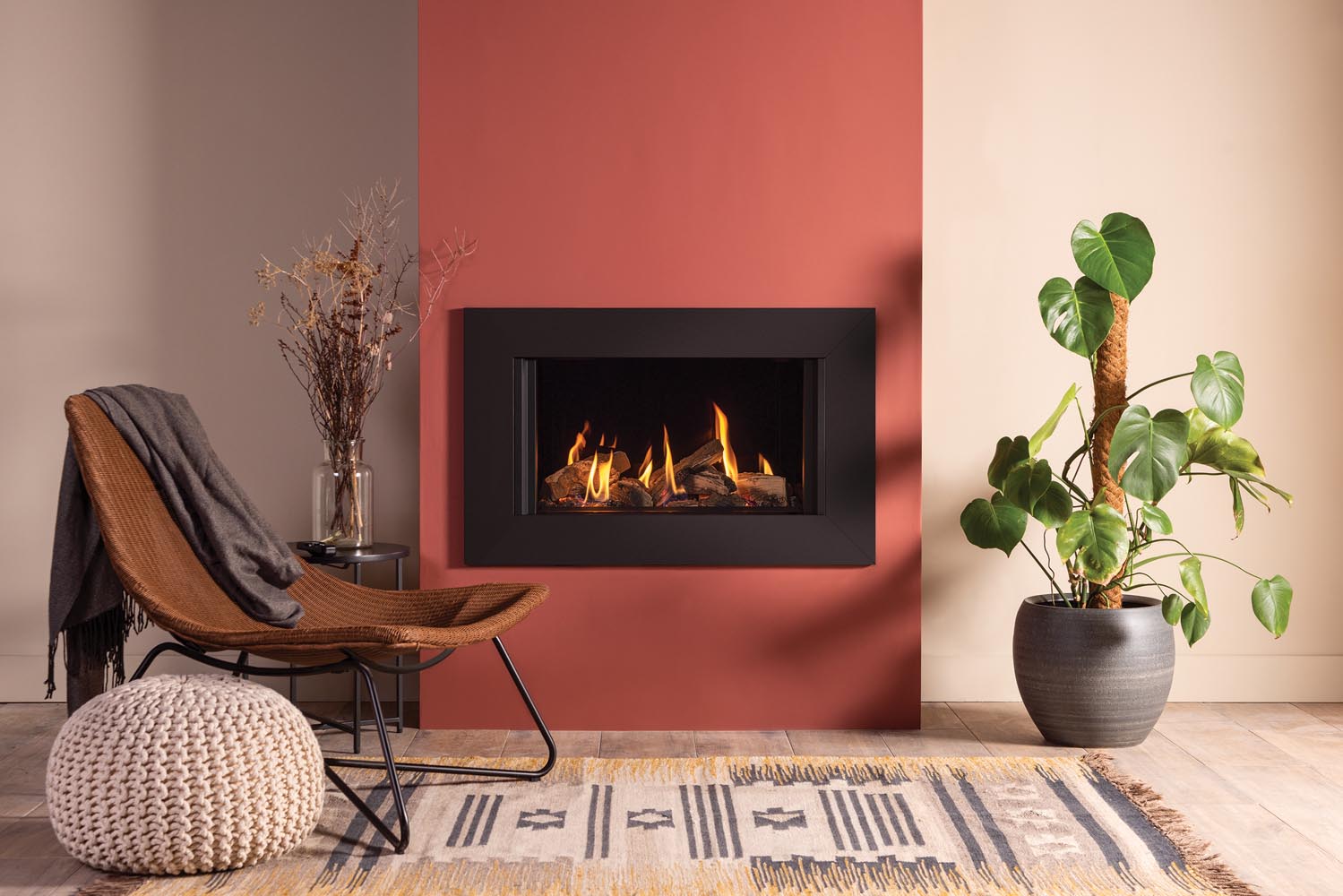 Gazco Onxy Avanti 65 Hole in wall gas fire