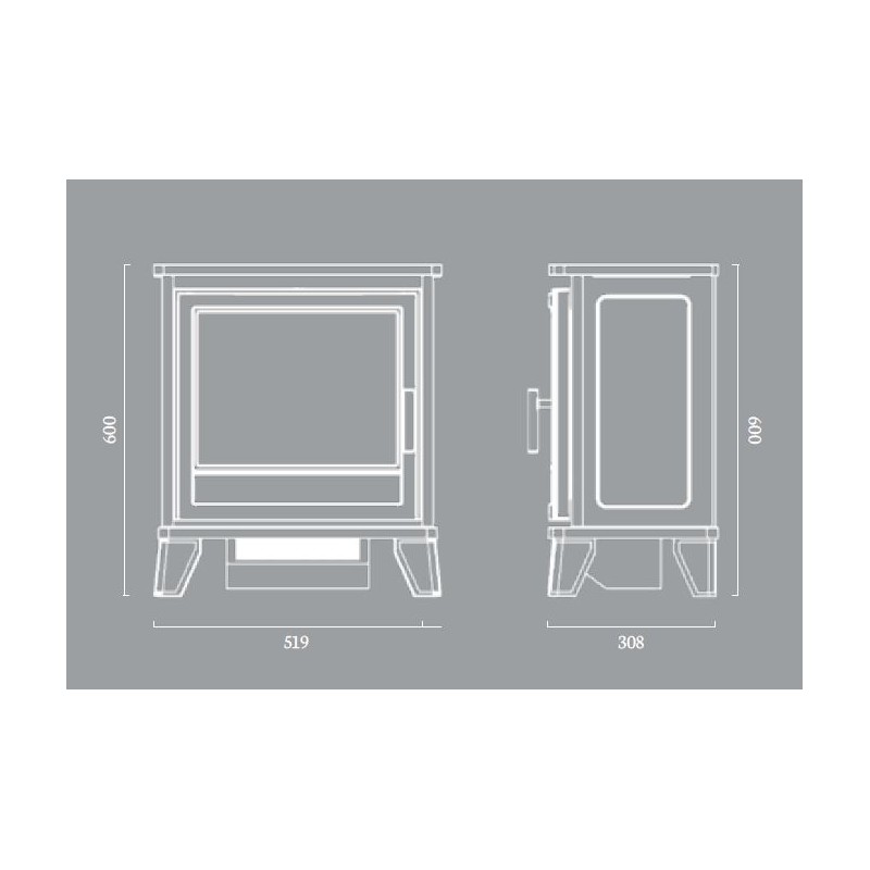 BASSINGTON E LED ELECTRIC STOVE