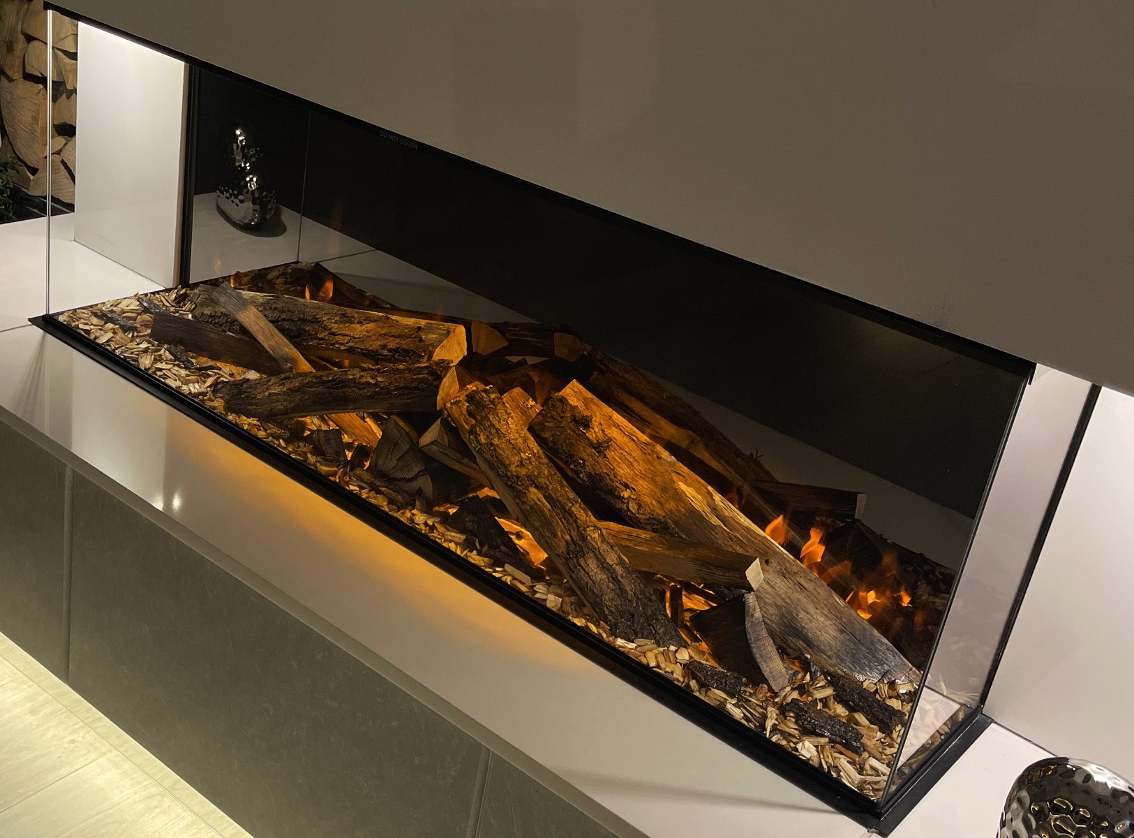 New Forest 1200 Black Edition LED electric media wall fire