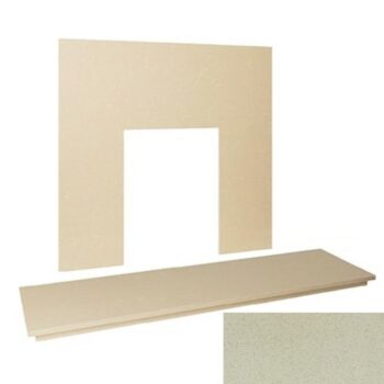 54&Prime; Marble hearth & back panel set - Beige Stone Marble