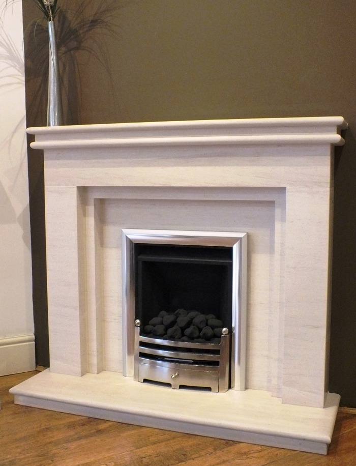 Brittania limestone  fireplace