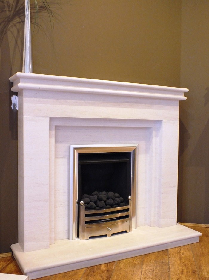 Brittania limestone  fireplace