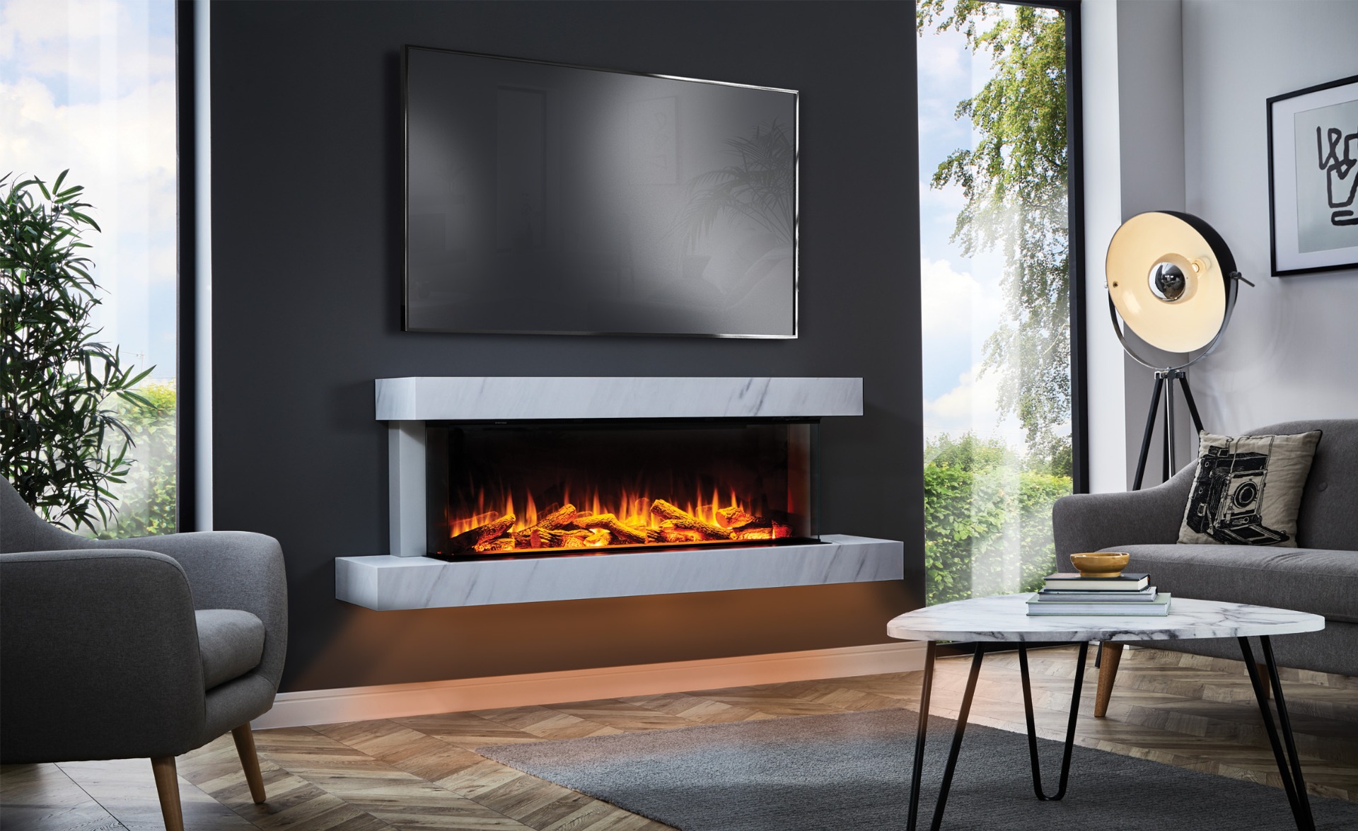 KATELL RENO 1420 (56") SLIMLINE LED WALL MOUNTED ELECTRIC