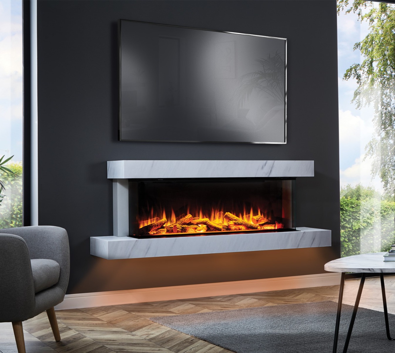 KATELL RENO 1420 (56") SLIMLINE LED WALL MOUNTED ELECTRIC