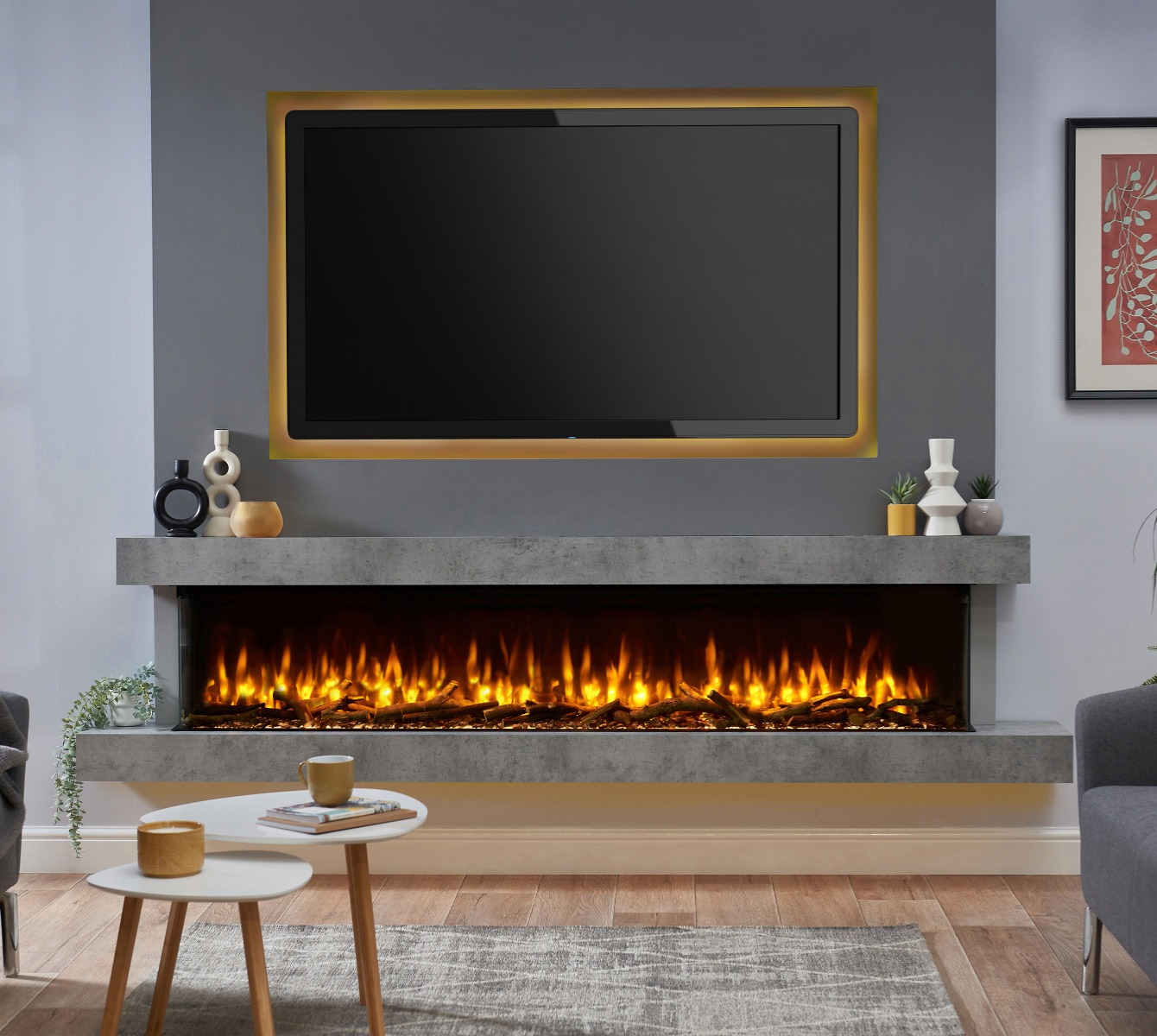 KATELL RENO 2500 (98") SLIMLINE LED WALL MOUNTED ELECTRIC