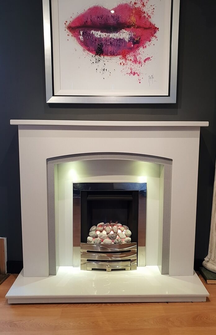 CONSITINO MARBLE FIREPLACE