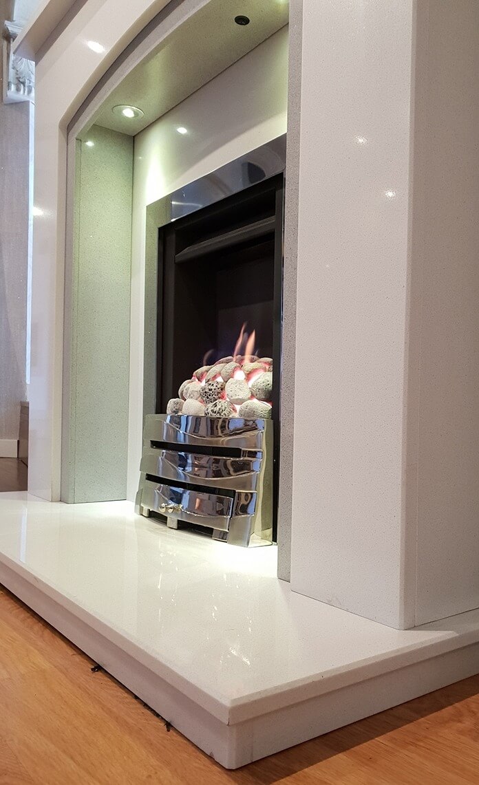 CONSITINO MARBLE FIREPLACE