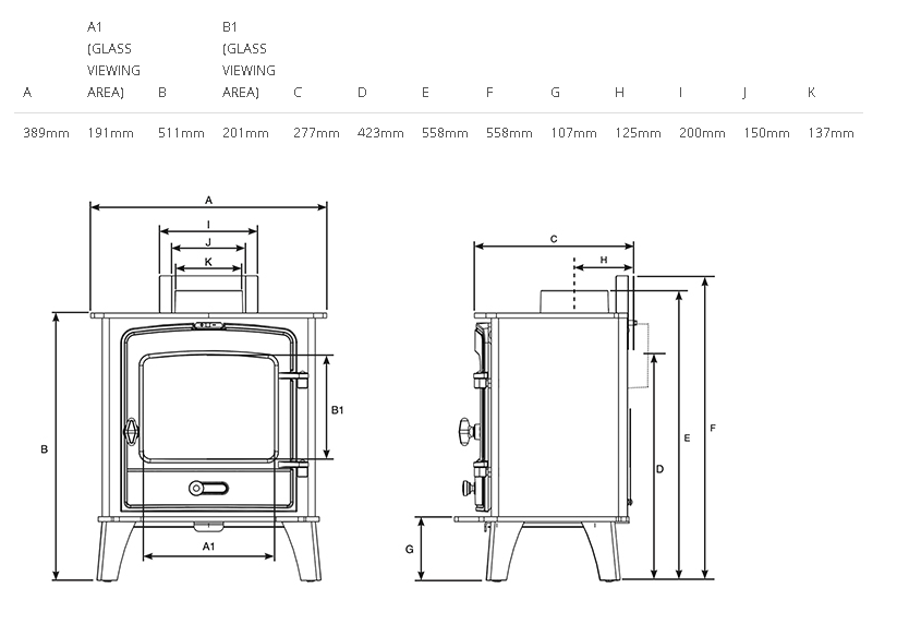 Stovax County 3 Multi-Fuel Stove