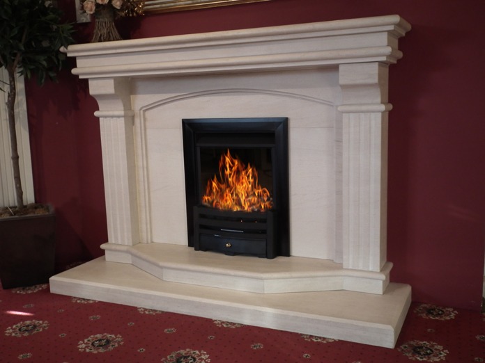Tiree 60 limestone  fireplace