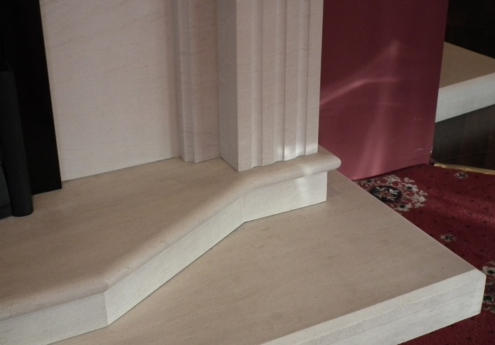 Tiree 60 limestone  fireplace
