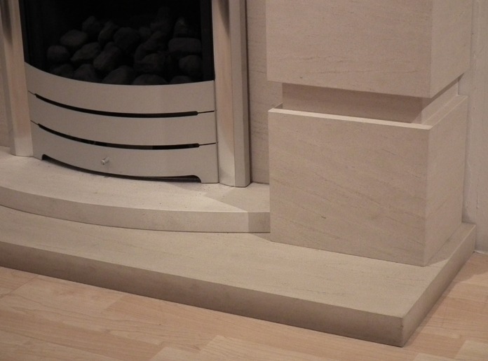 Lattice limestone  fireplace