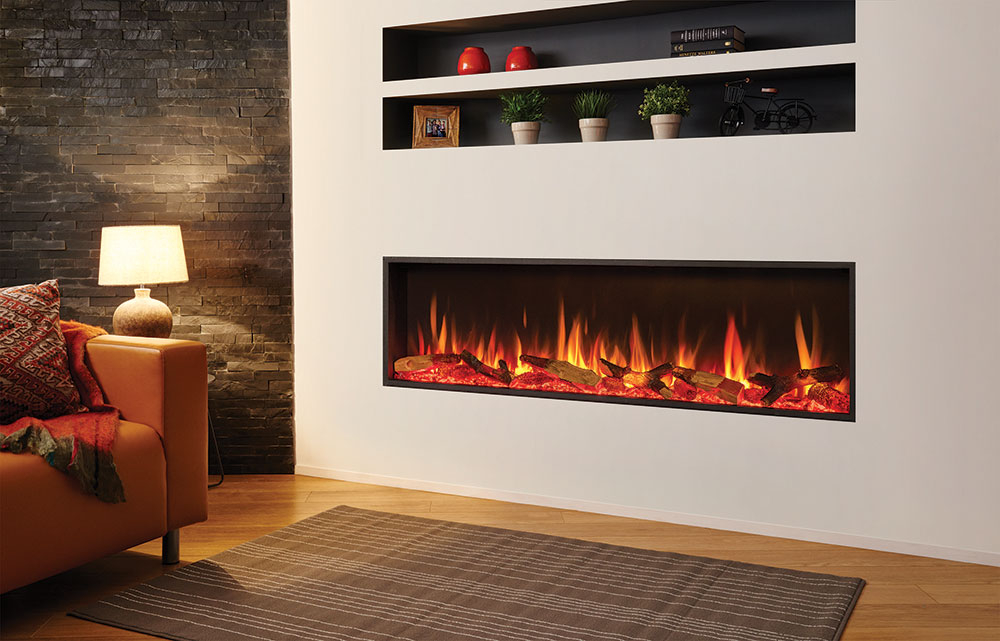 GAZCO e-STUDIO 165R LED ELECTRIC MEDIA WALL FIRE
