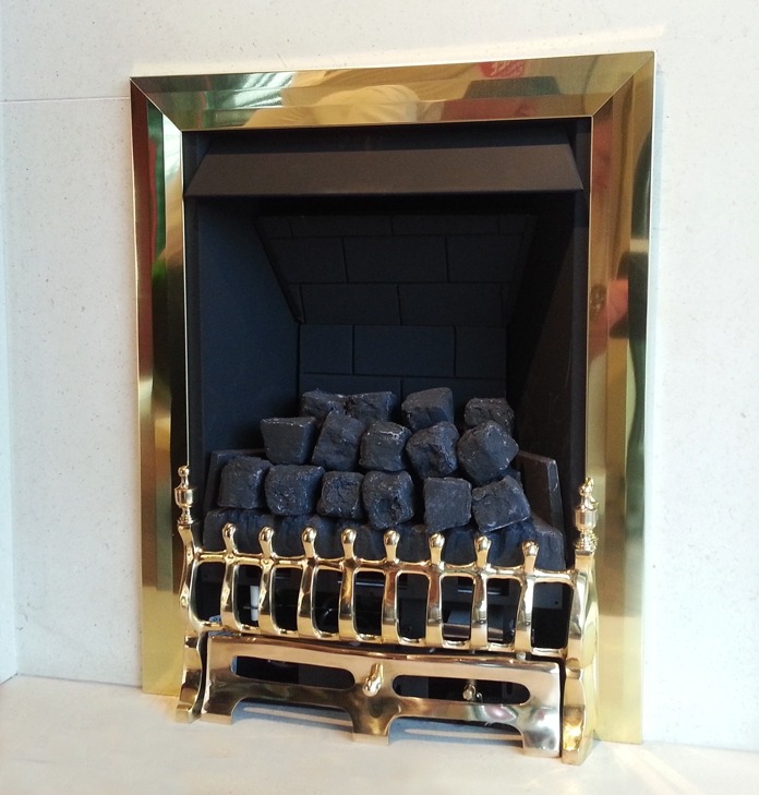 EKO 3030 gas fire in Brass