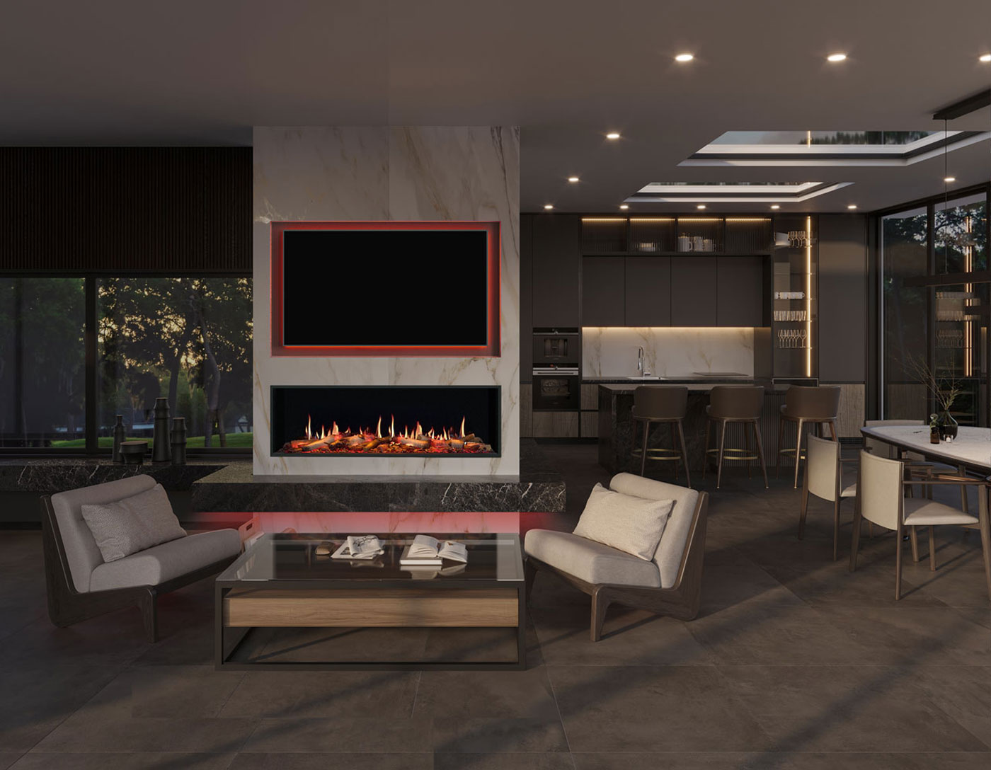 Gazco Onyx Fusion Media wall electric fire