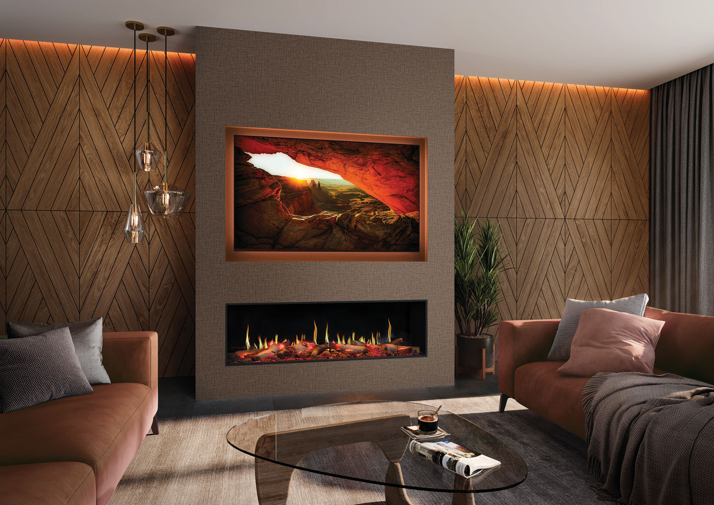 Gazco Onyx Fusion Media wall electric fire