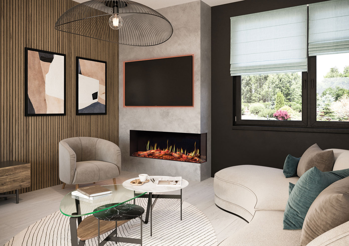 Gazco Onyx Fusion Media wall electric fire
