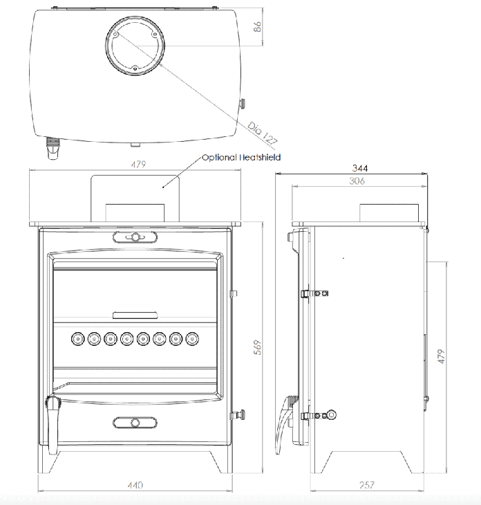 Fireline FQ5W-3 Eco Design stove
