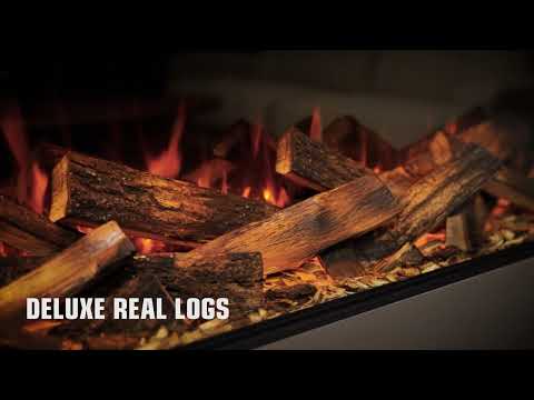 New Forest 2400 Black Edition LED electric media wall fire