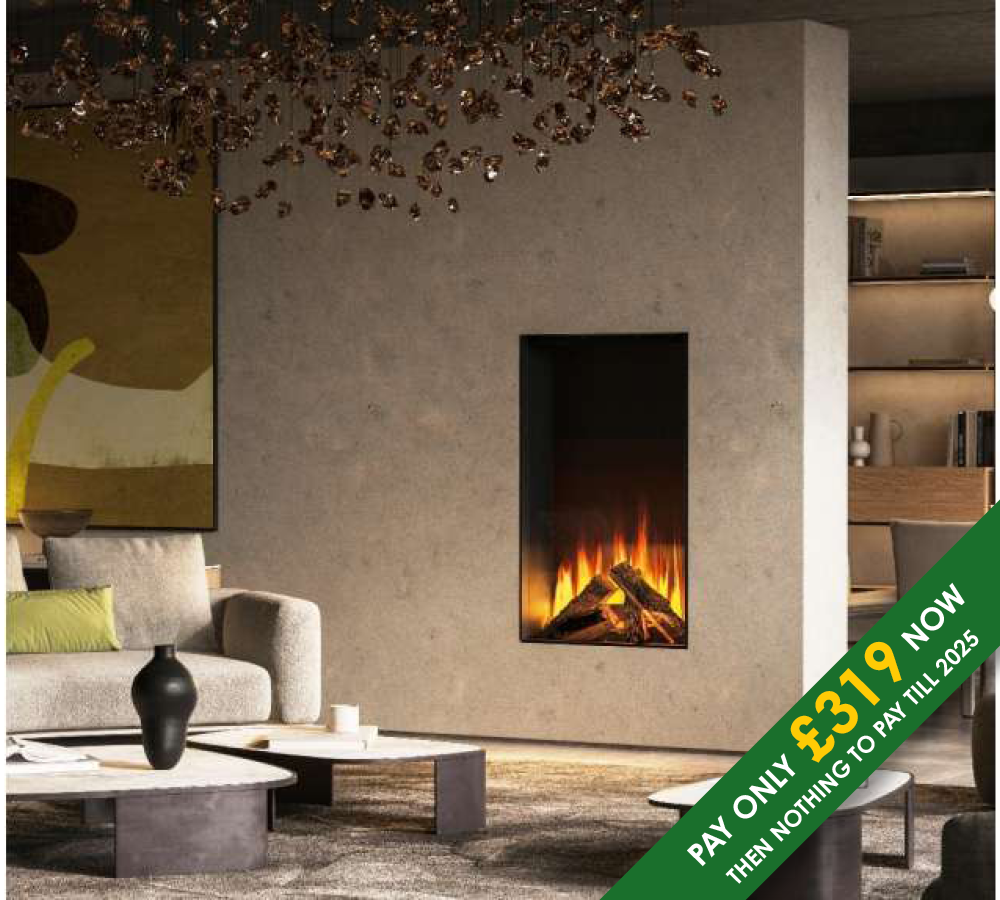 British Fires Knightwood LED electric media wall fire