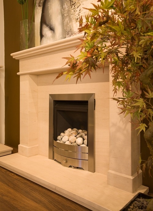 Windsor limestone  fireplace