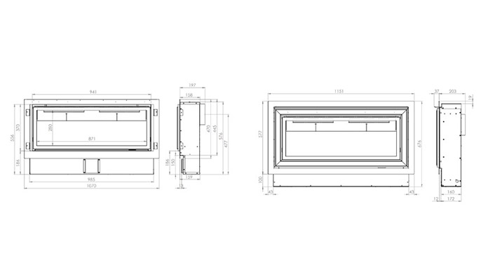 Infinity 890HD slimline balance flue with Zero Clearance kit