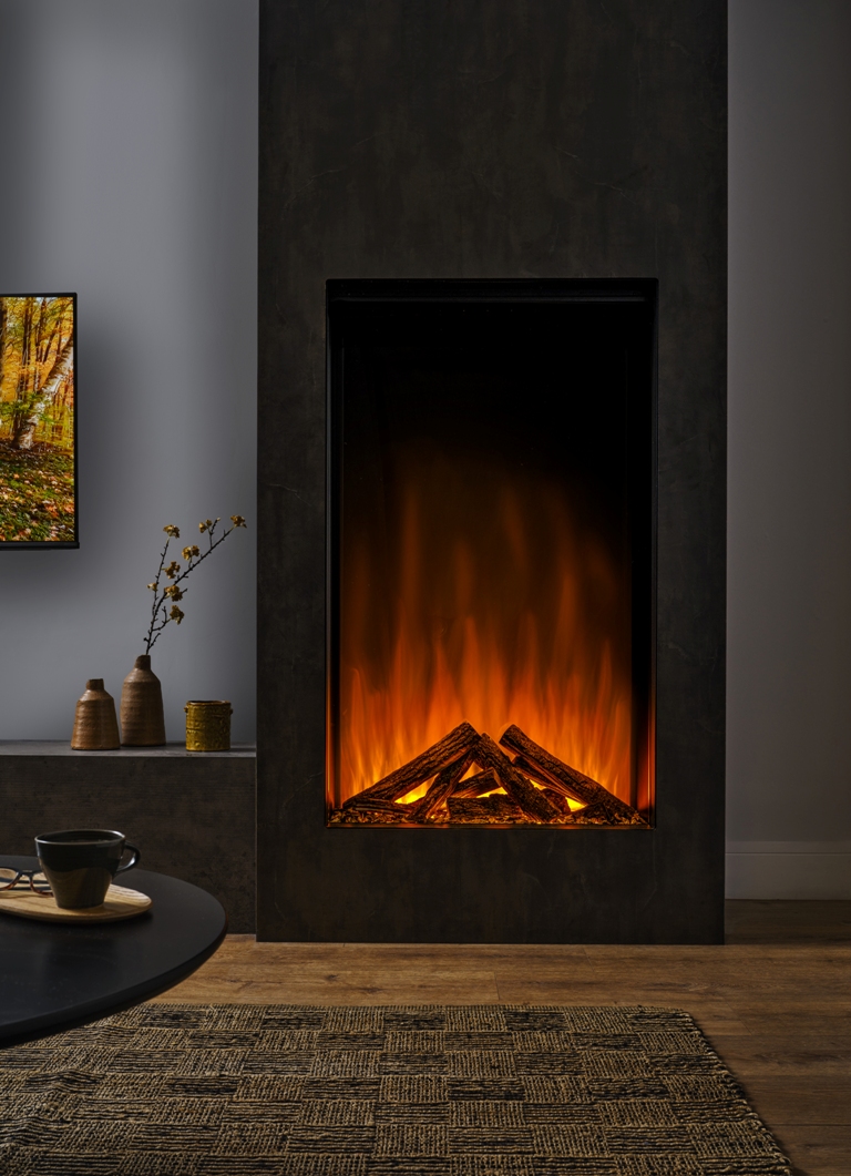 British Fires Knightwood LED electric media wall fire