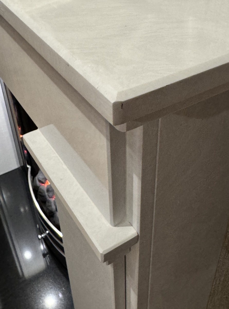 LINCOLN MARBLE FIREPLACE WITH LED DOWNLIGHTS