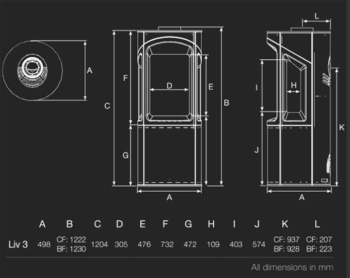 Gazco Onyx Liv 3 Conventional flue gas stove