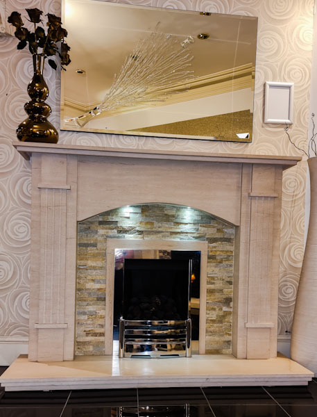 Madison deluxe limestone with LED downlights