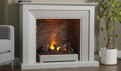 Katell Napoli free standing electric fire suite