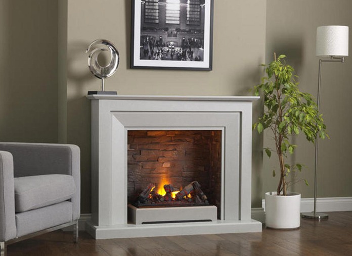 Katell Napoli free standing electric fire suite