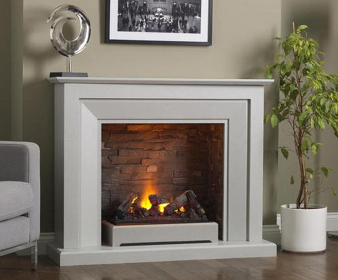 Katell Napoli free standing electric fire suite