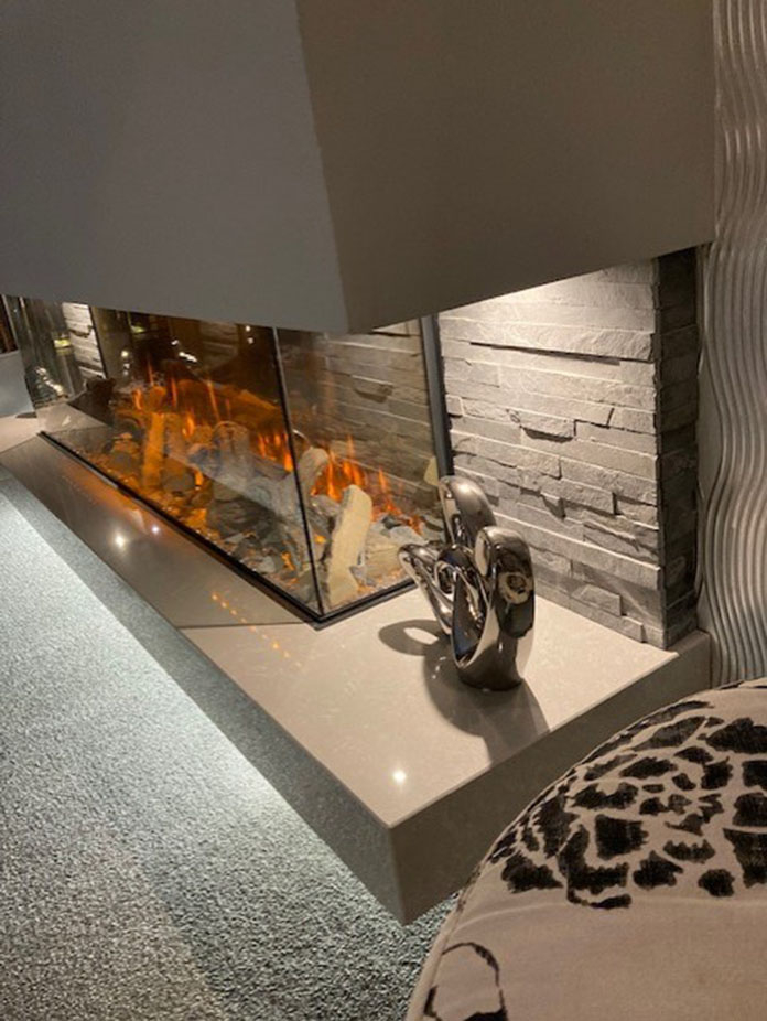 New Forest 1600 Panoramic LED Media Wall Electric fire