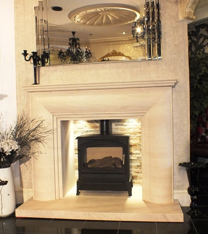 Nolte Limestone fireplace
