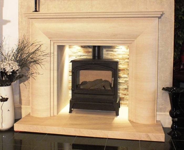 Nolte Limestone fireplace