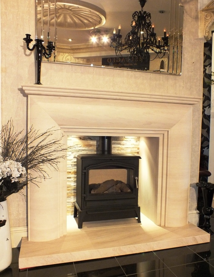 Nolte Limestone fireplace