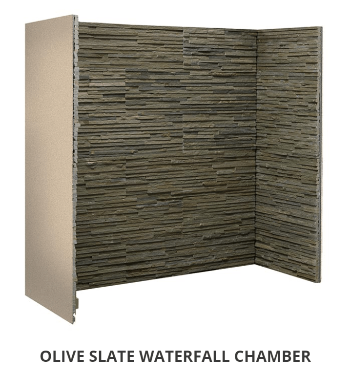 Olive Slate Waterfall chamber