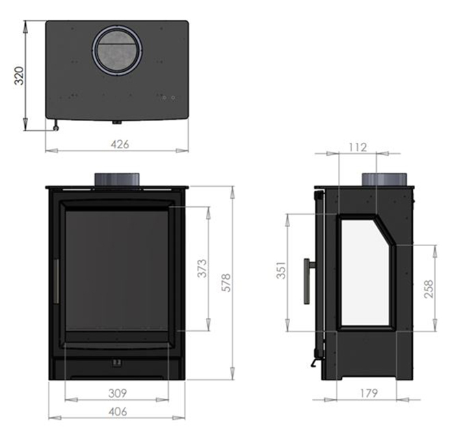 Paragon Edge 3S - 3 sided gas stove