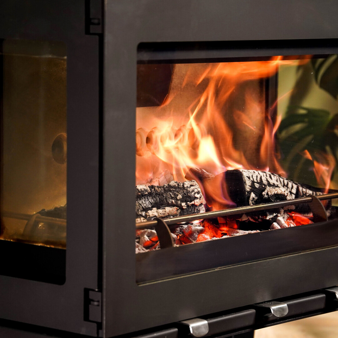PureVision Linear LPV8 3 sided wood burning stove