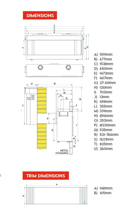 Wildfire Ravel 1500 Media Wall Gas Fire