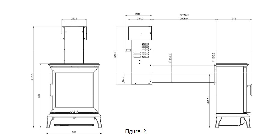 Wildfire Ravel 400T Balanced flue gas stove