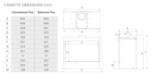 Riva2 600 Edge Hole in the Wall Gas Fire