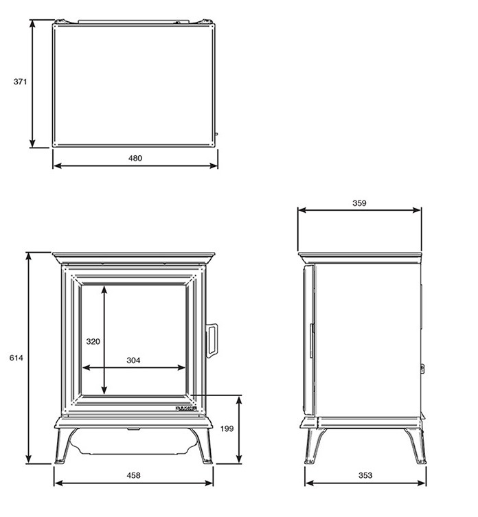 Gazco Sheraton 5 LED electric stove