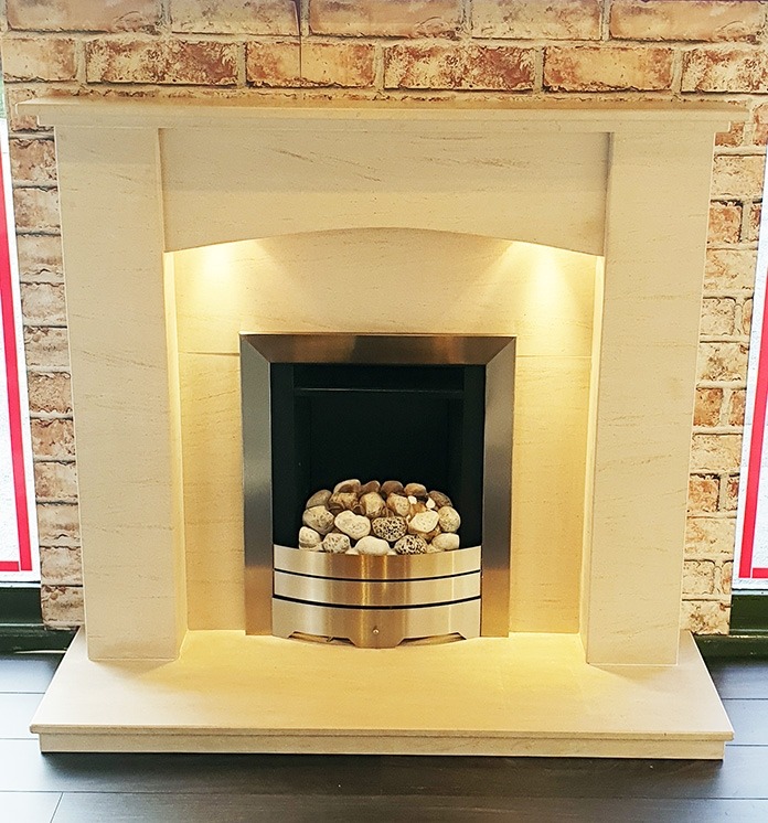 Sorrento Limestone Fireplace