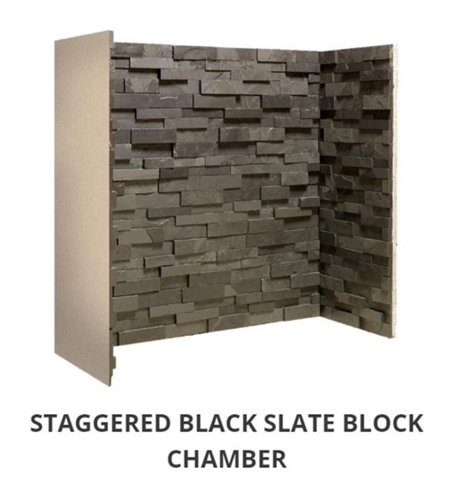 Staggered Black Slate Block chamber