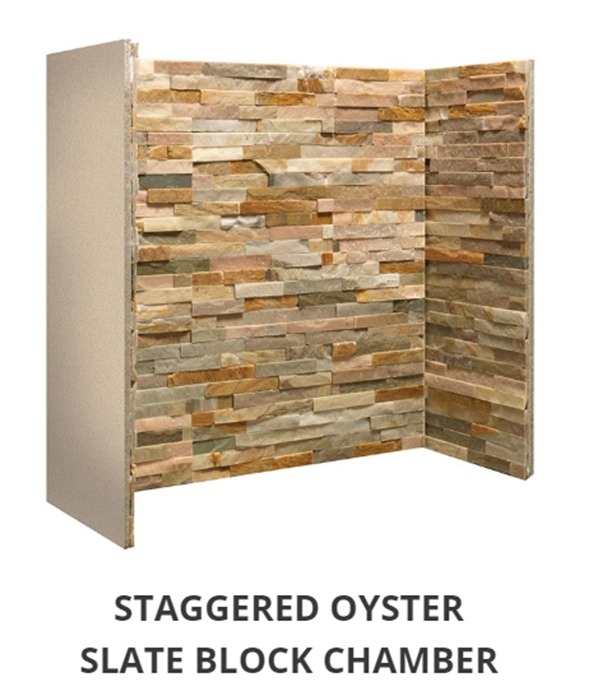 Staggered Oyster Slate Block chamber