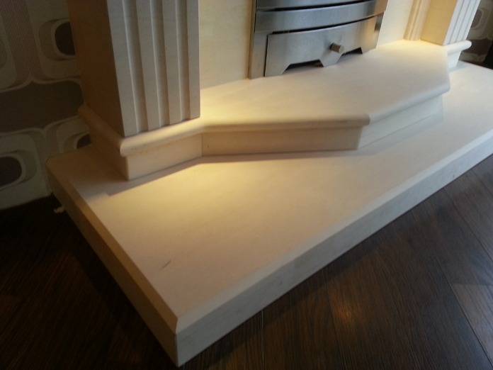 Tiree 54 limestone fireplace