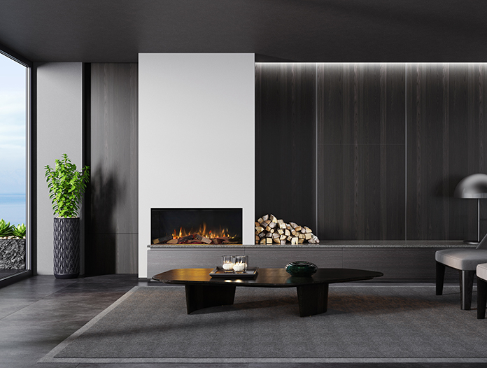 Vision e-Line Solus VS100 LED Media Wall fire electric fire